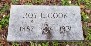 Roy L. Cook flat headstone