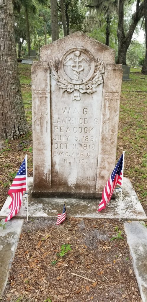 Lawrence Peacock headstone