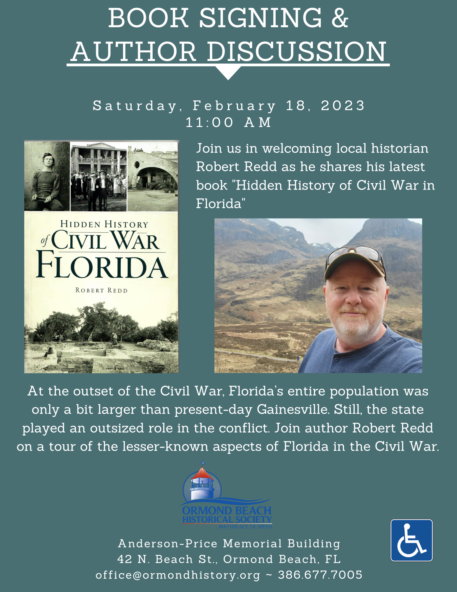Robert Redd February 18 Book Signing flyer
