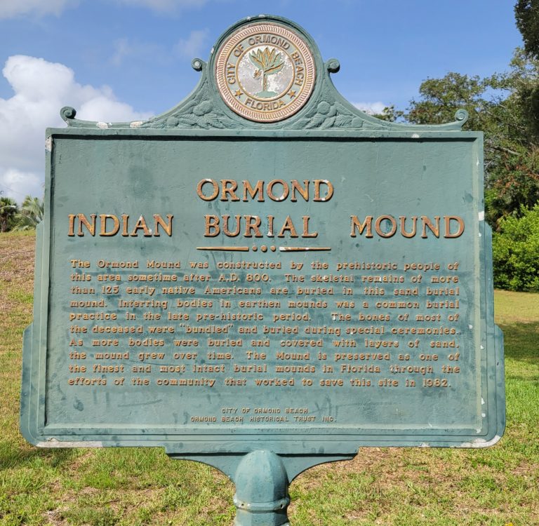 Historic Marker placed by City of Ormond Beach