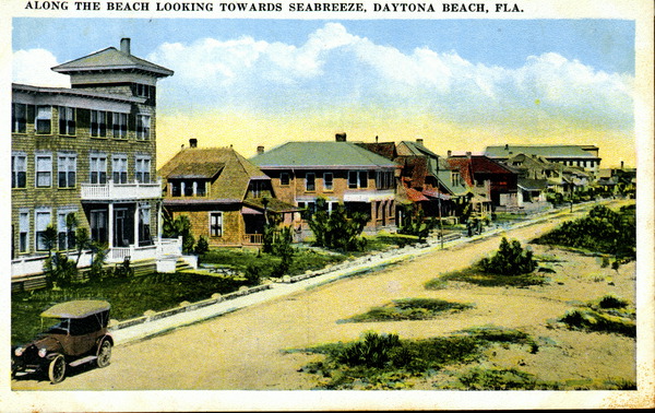 Along the Beach Looking Toward Seabreeze Courtesy Florida MemoryVolusia County History Bibliography with links
