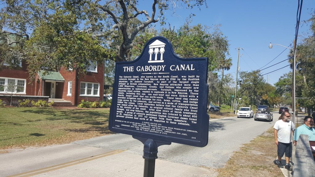 Placement of the Gabordy Canal marker, adjacent to Riverside Drive