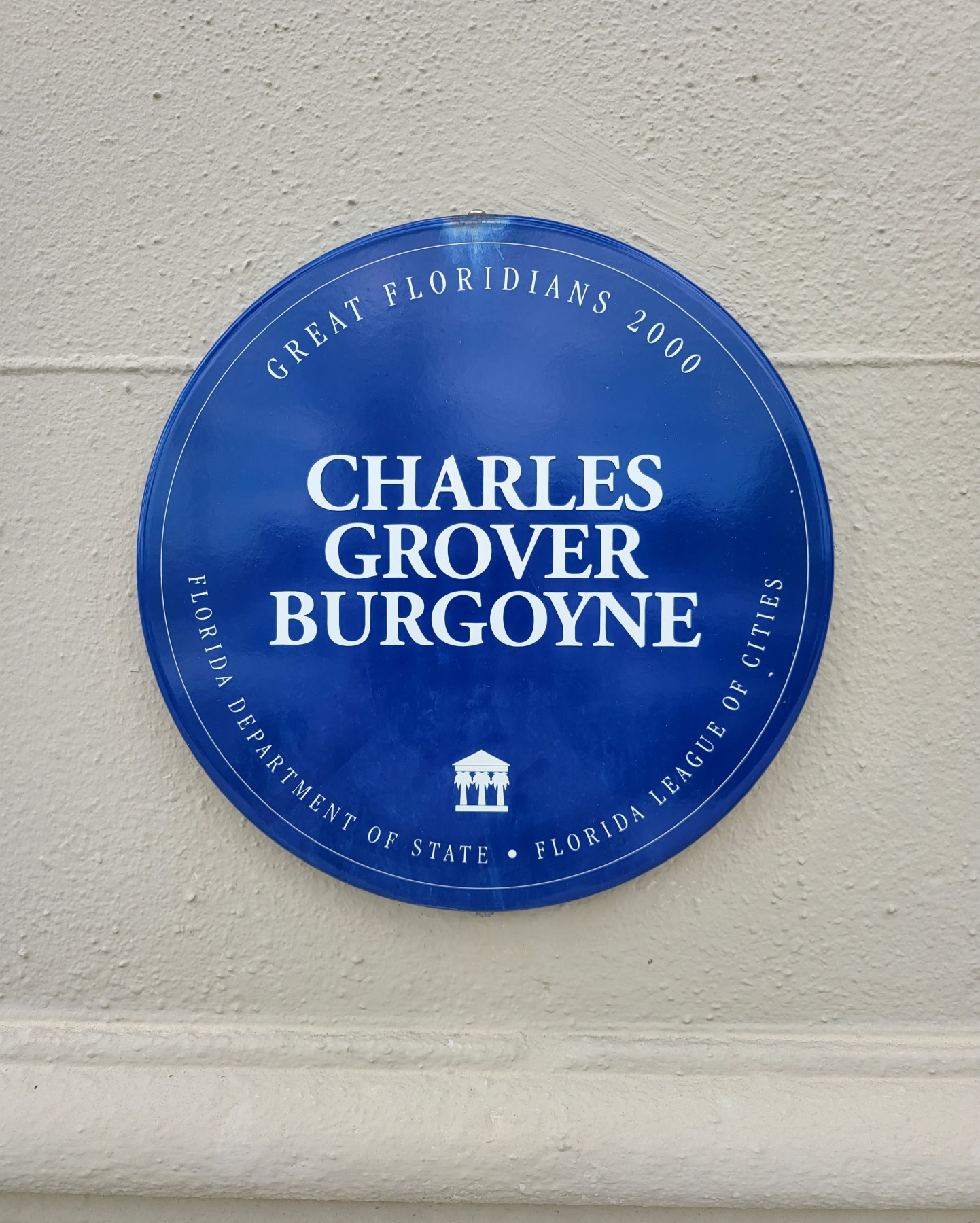 Charles Grover Burgoyne--Great Floridians 2000 marker