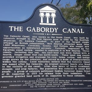 Gabordy Canal Historic Marker New Smyrna Beach, Florida