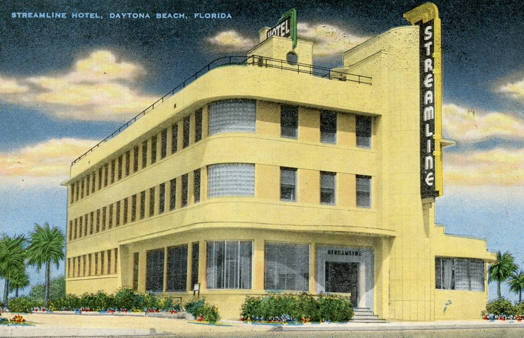 An early postcard image of the Streamline Hotel. 30 Best Things to Do in Daytona Beach, Florida