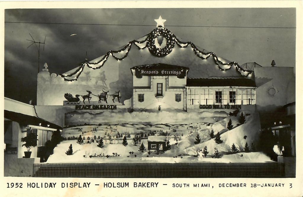 Holsum Bakery 1952 Christmas Display. Holsum Bakery A Beloved South Miami Holiday Tradition