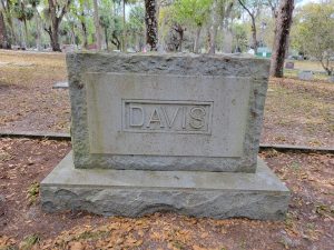 Davis family headstone.