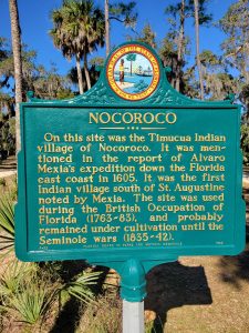 Nocoroco Florida Historic Marker