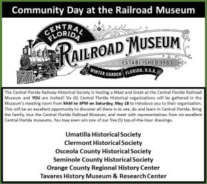 Central Florida Railroad Museum Community Day May 18, 2024