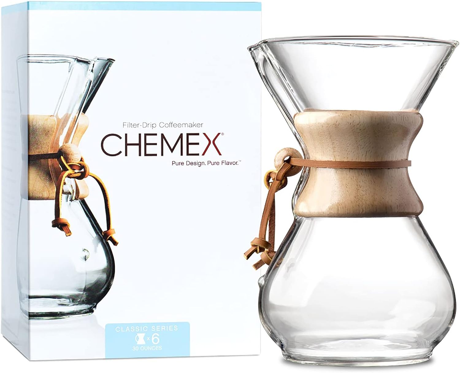How to Clean Your Chemex. Link to Chemex coffee brewer on Amazon.