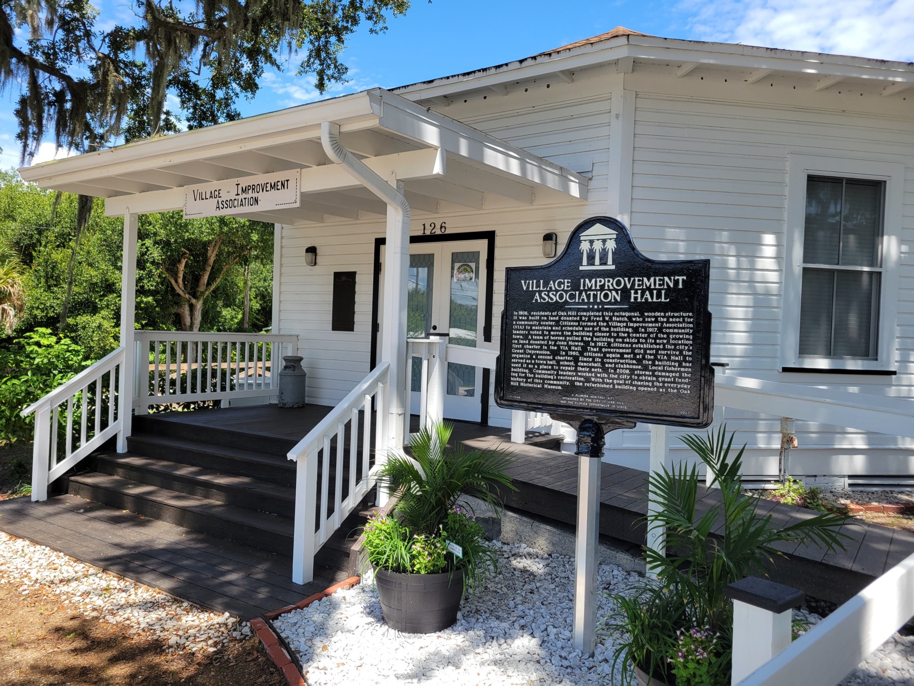 Oak Hilll VIA Hall and Historic Marker