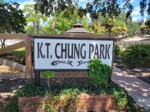 K.T. Chung Park in Oak Hill, FL, located adjacent to the Oak Hill Village Improvement Association Hall 