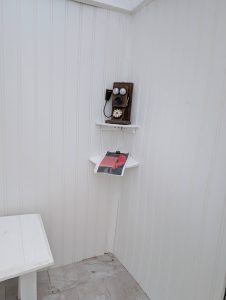 Interior of the Wind Phone at Edgewater-New Smyrna Cemetery