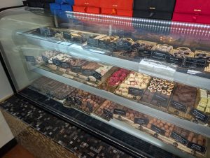AJ Chocolate House candy display case
