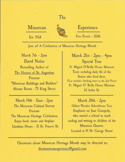 March 2026 Menorcan Heritage Celebration events all through the month.